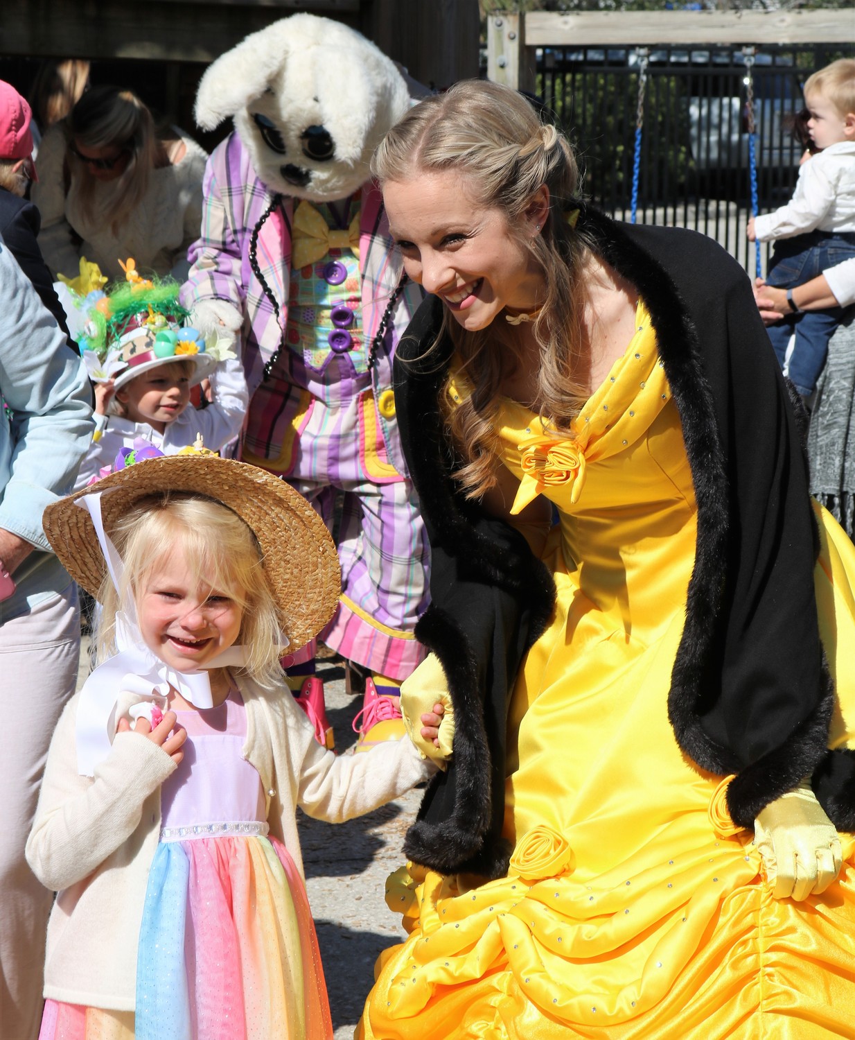 The Easter Bunny and Princess Belle of Disney's 'Beauty and the Beast' march alongside students in the Christ Episcopal Church Preschool Easter Parade March 22-23.